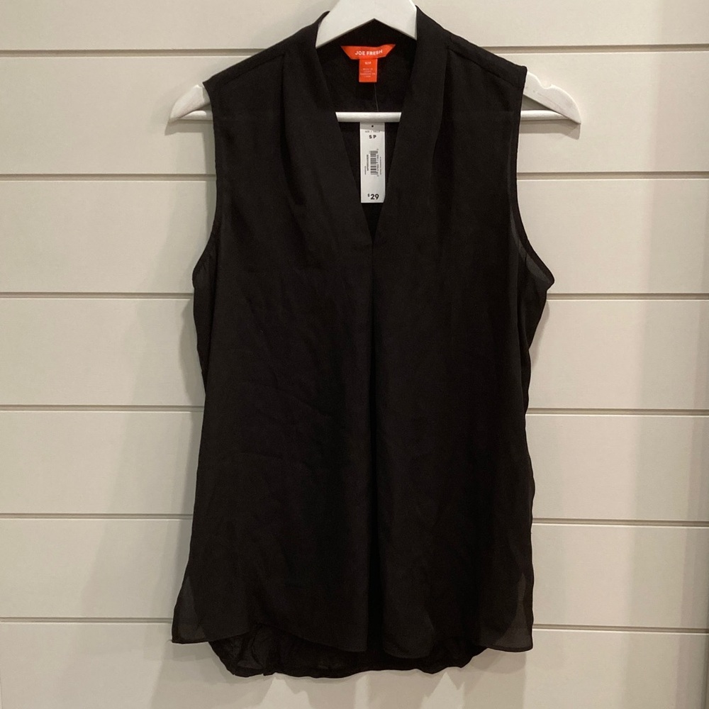 Joe Fresh Black Sleeveless Blouse